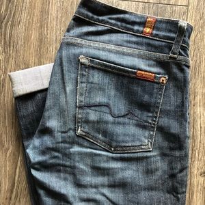 7 For All Mankind: dark-wash skinny jean